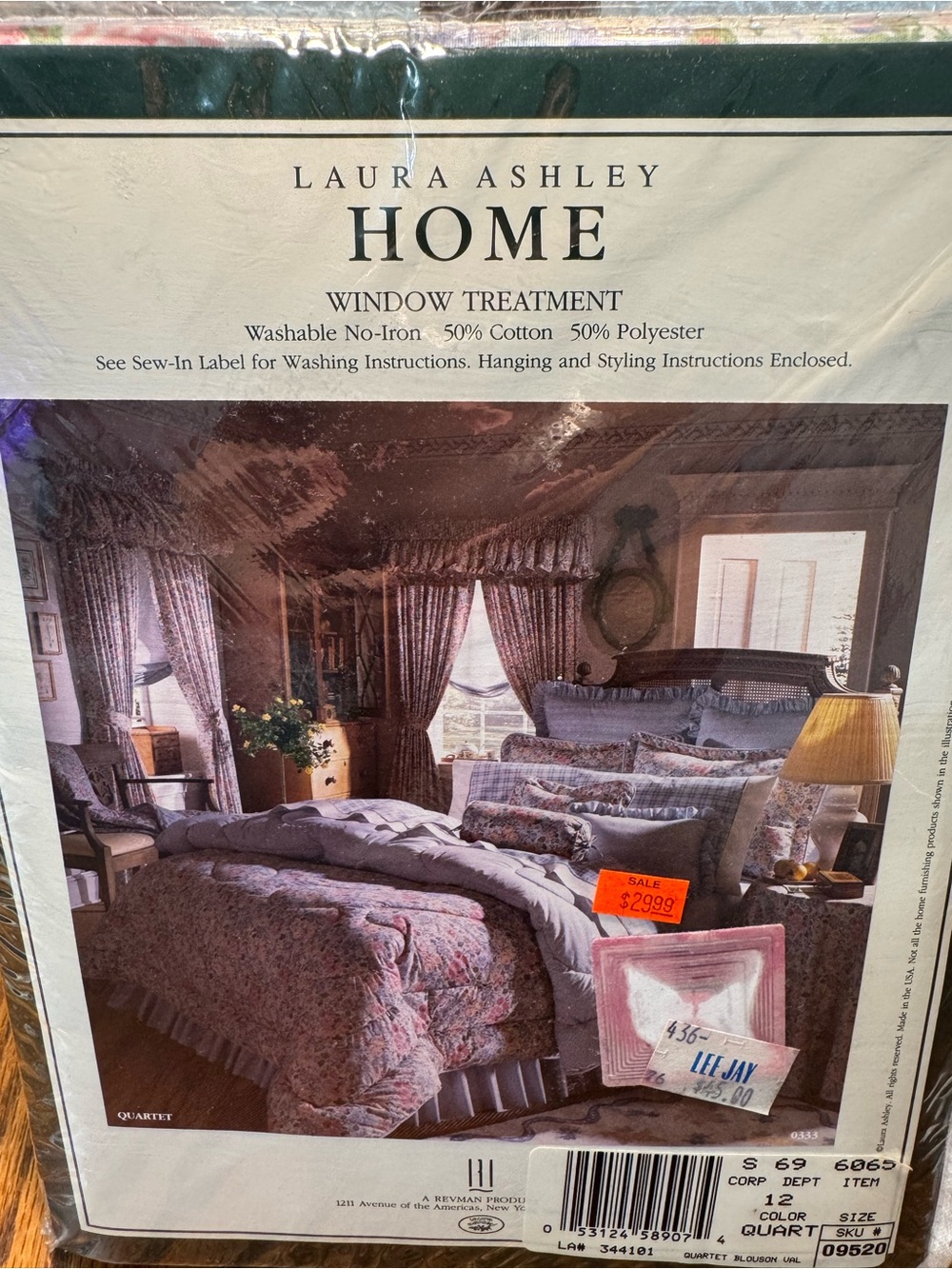 Vintage Laura Ashley Quartet Blouson Valance 86"x15" Floral New in Original Pkg - Picture 6 of 8